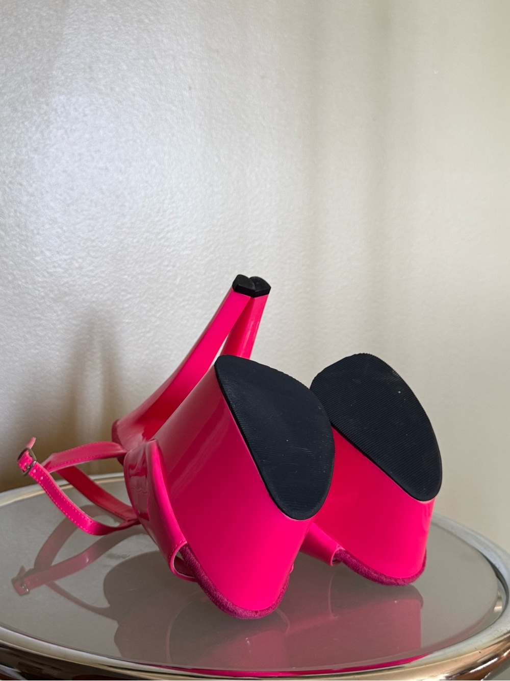 Pleaser Sky-309UV Neon Hot Pink Platform Heels | UV Reactive Glow | Women’s 10 - Picture 6 of 8